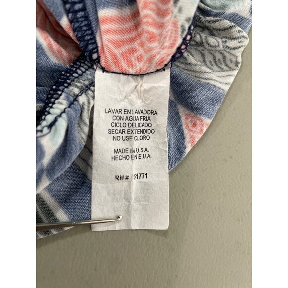 The Nines Romper Size Small Surplice Neck Geometric Drawstring Waist Bohemian - Picture 4 of 7